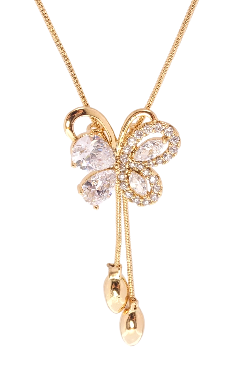 

Бегунок на цепочке Xuping Позолота 18K "Бабочка" длина 60см х 1мм