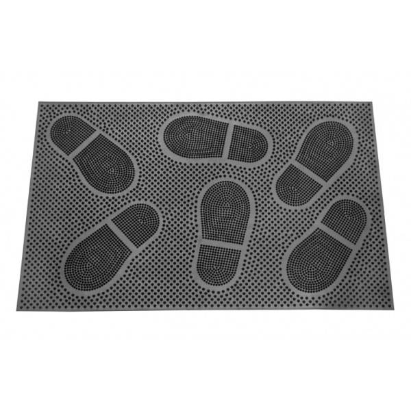 

Коврик резиновый 37 х 58 х 0,5 см - Следы, Черный