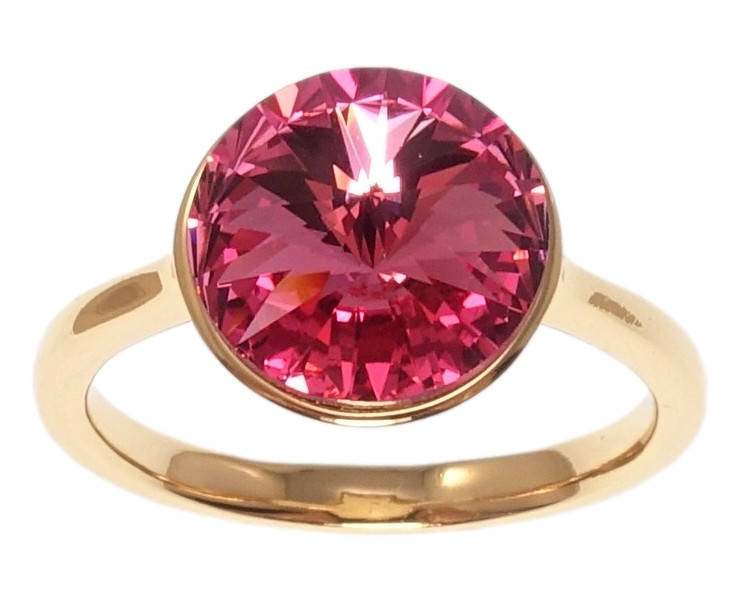 

Кольцо Xuping Позолота 18K с кр-ми Swarovski "Кристалл Rose ø 11мм" р.17,18,18.5,19,19.5