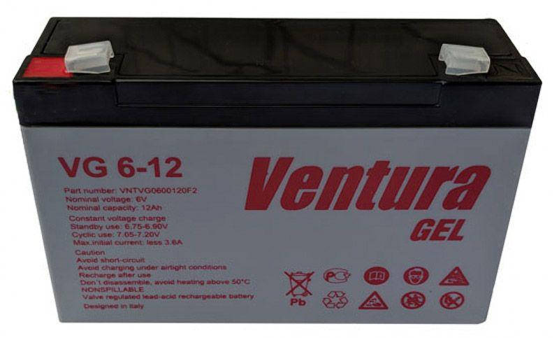 

Аккумуляторная батарея Ventura 6V 12Ah (VG 6-12 Gel)