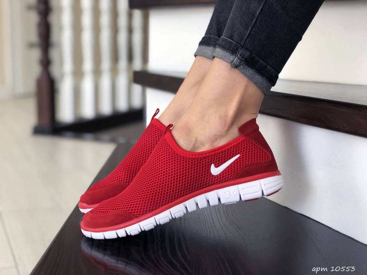 

Кроссовки женские Nike Free Run 3.0 красные 38, Красный
