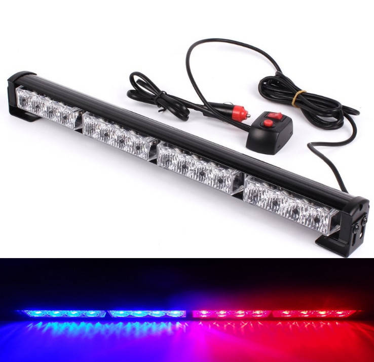 

Стробоскопы светодиодные ЛЕД LED БАЛКА 45см (длинна 450мм) Сине - Красные 72 Вт 14 режимов вспышки