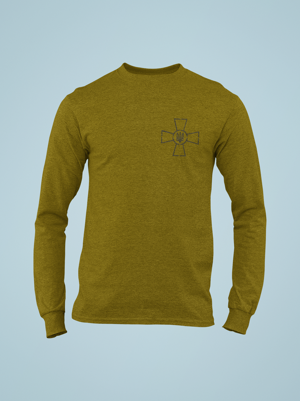 

Long sleeve хаки ЗСУ с крестом ЗБРОЙНІ СИЛИ УКРАЇНИ L