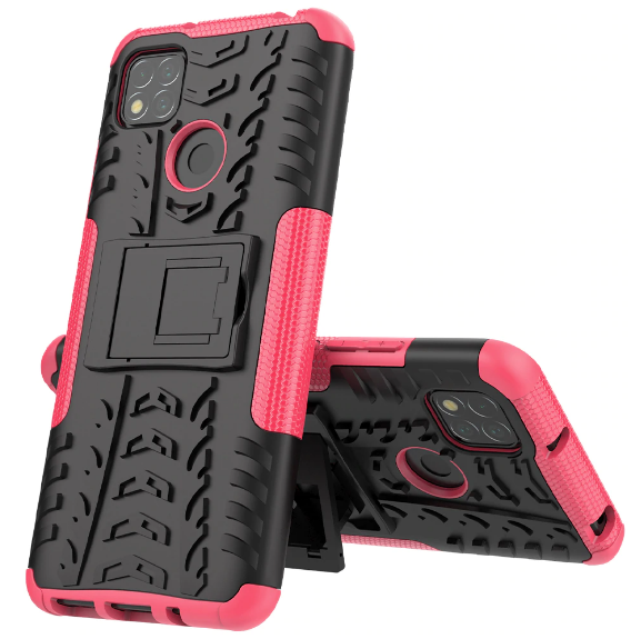 

PC + TPU чехол Armor на Xiaomi Redmi 9C (на редми 9с) розовый