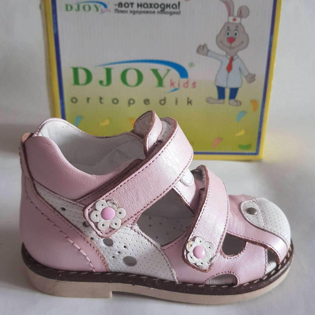 

Сандалі ортопедичні для дівчат шкіряни Djoy Orthopedic 22 розмір, Розовый