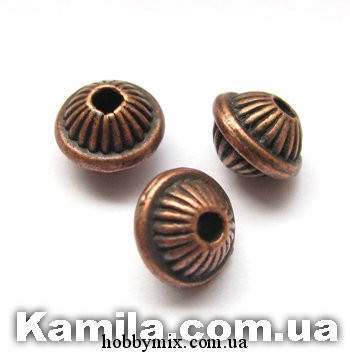 

Металл. бусина "юла" медь (0,5 х 0,7 см) 15 шт в уп.