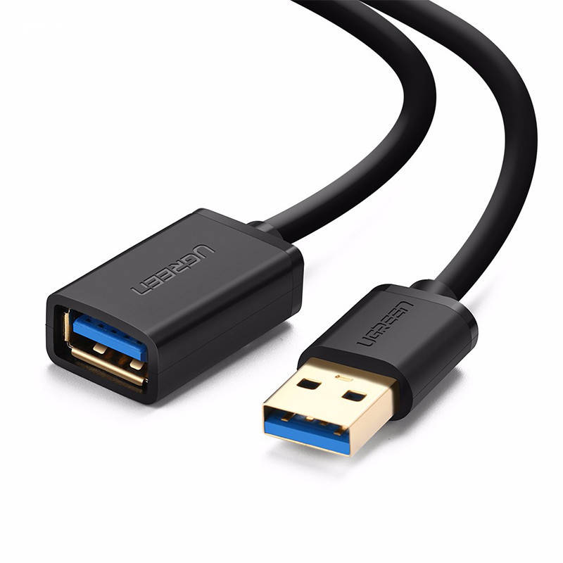 

USB кабель удлинитель Ugreen USB 3.0 US129 (AM / AF штекер - гнездо, Черный, 3м)