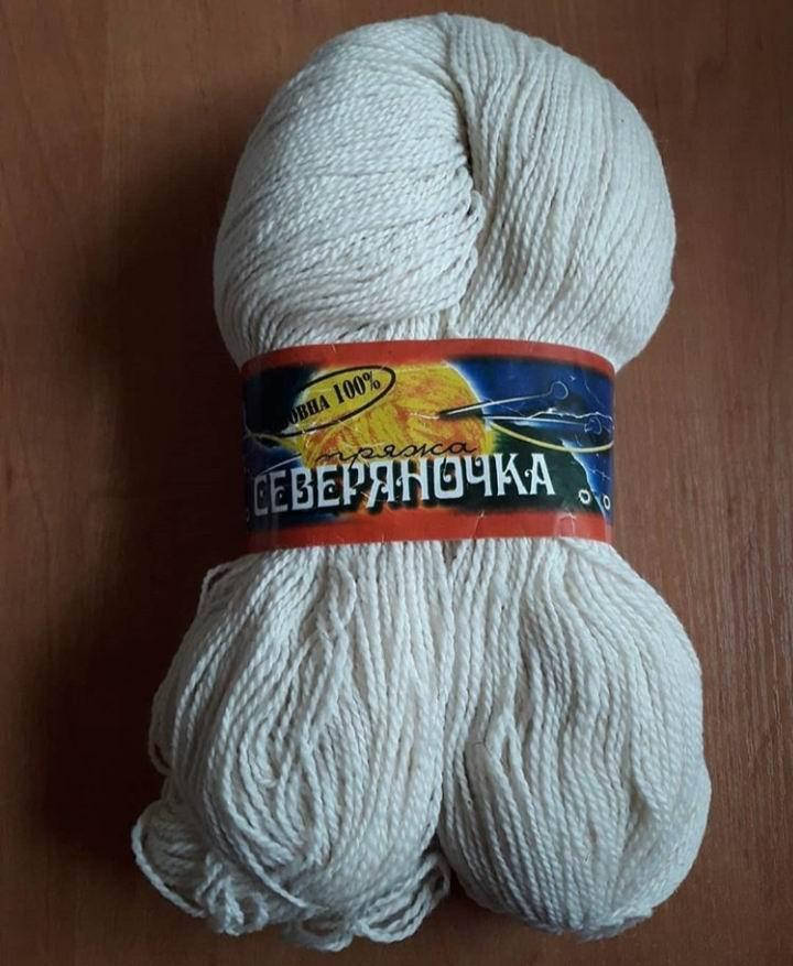 

Пряжа "Северяночка" Кроссбред, Белый