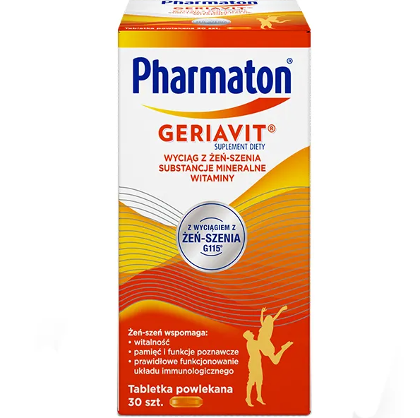 

Мультивитаминный Комплекс с Женьшенем 30 таблеток Pharmaton Geriavit