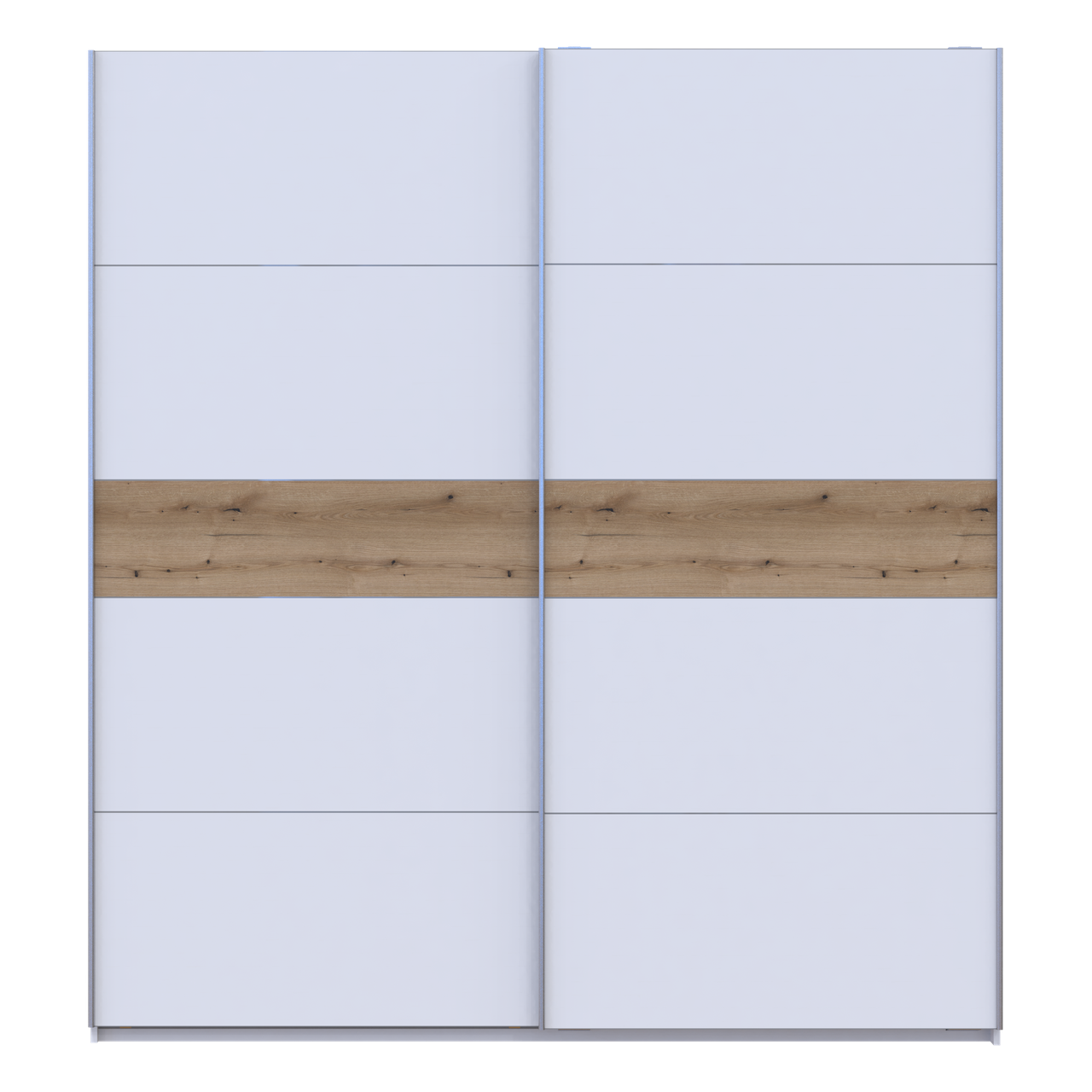 Шафа купе Doros G-Caiser Білий/Білий вставка Дуб Евок 2 ДСП /5 частин 220х60х240 (44900283) 5