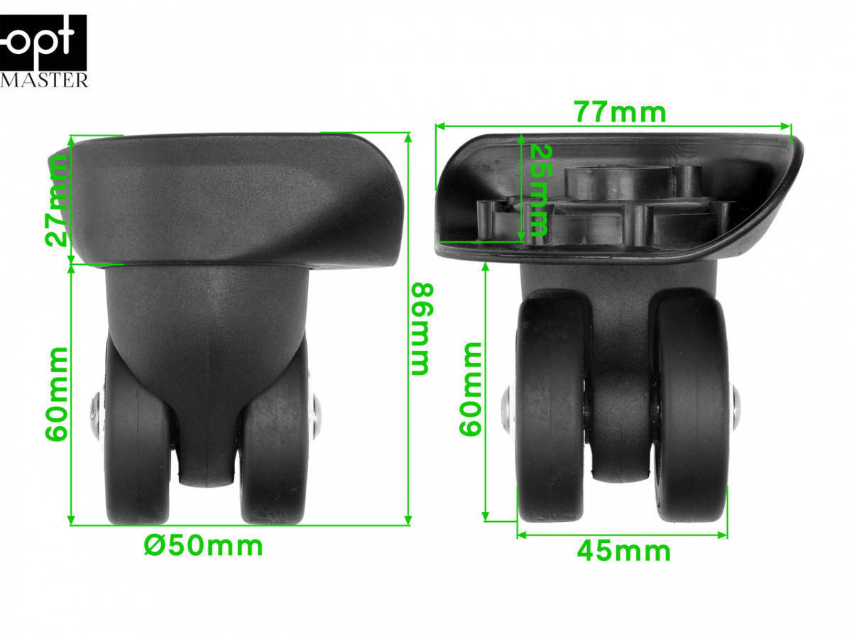 

Колеса для чемодана ЧМК-7109 р. маленький
