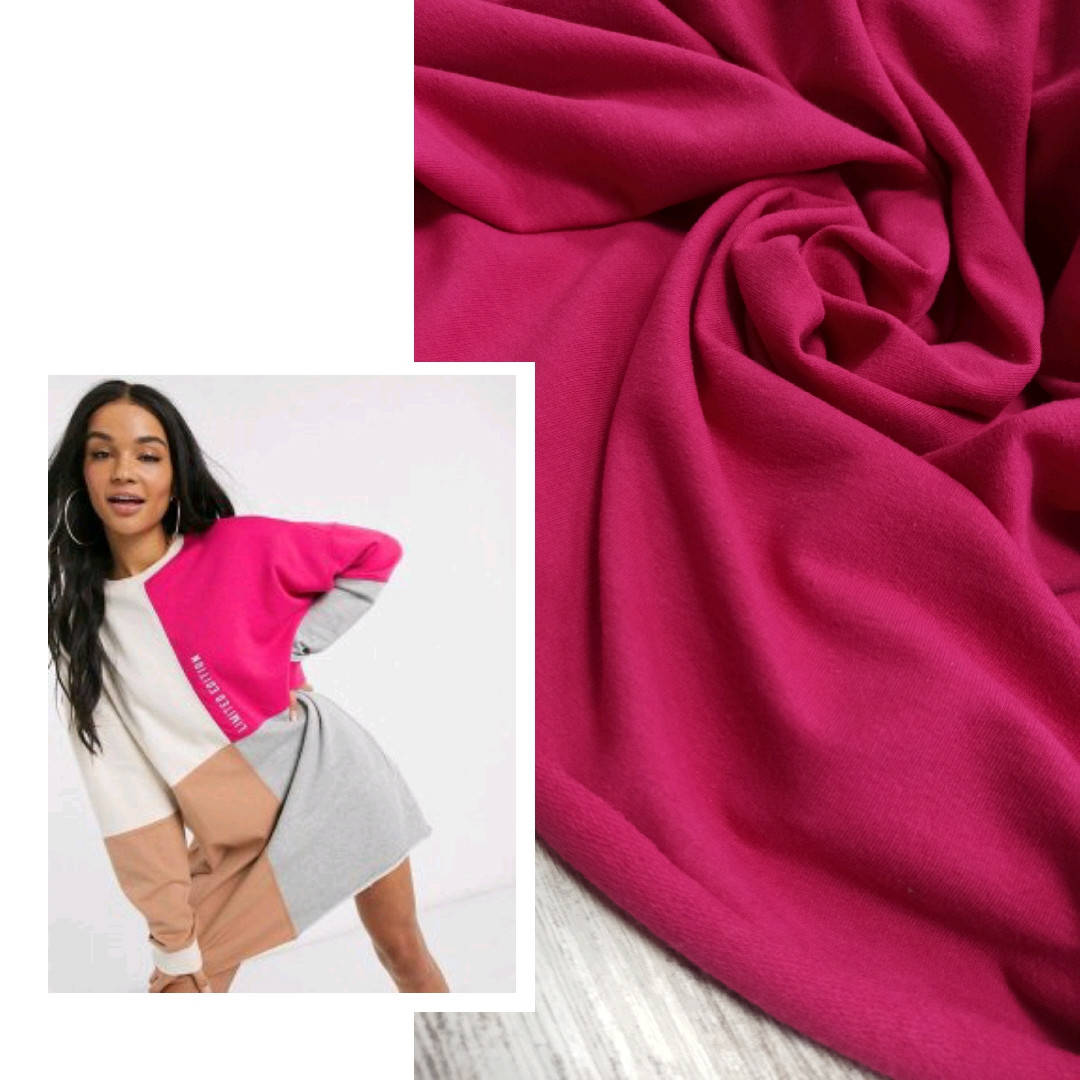 

Двухнитка петля хб, цвет малиновый пог. метр