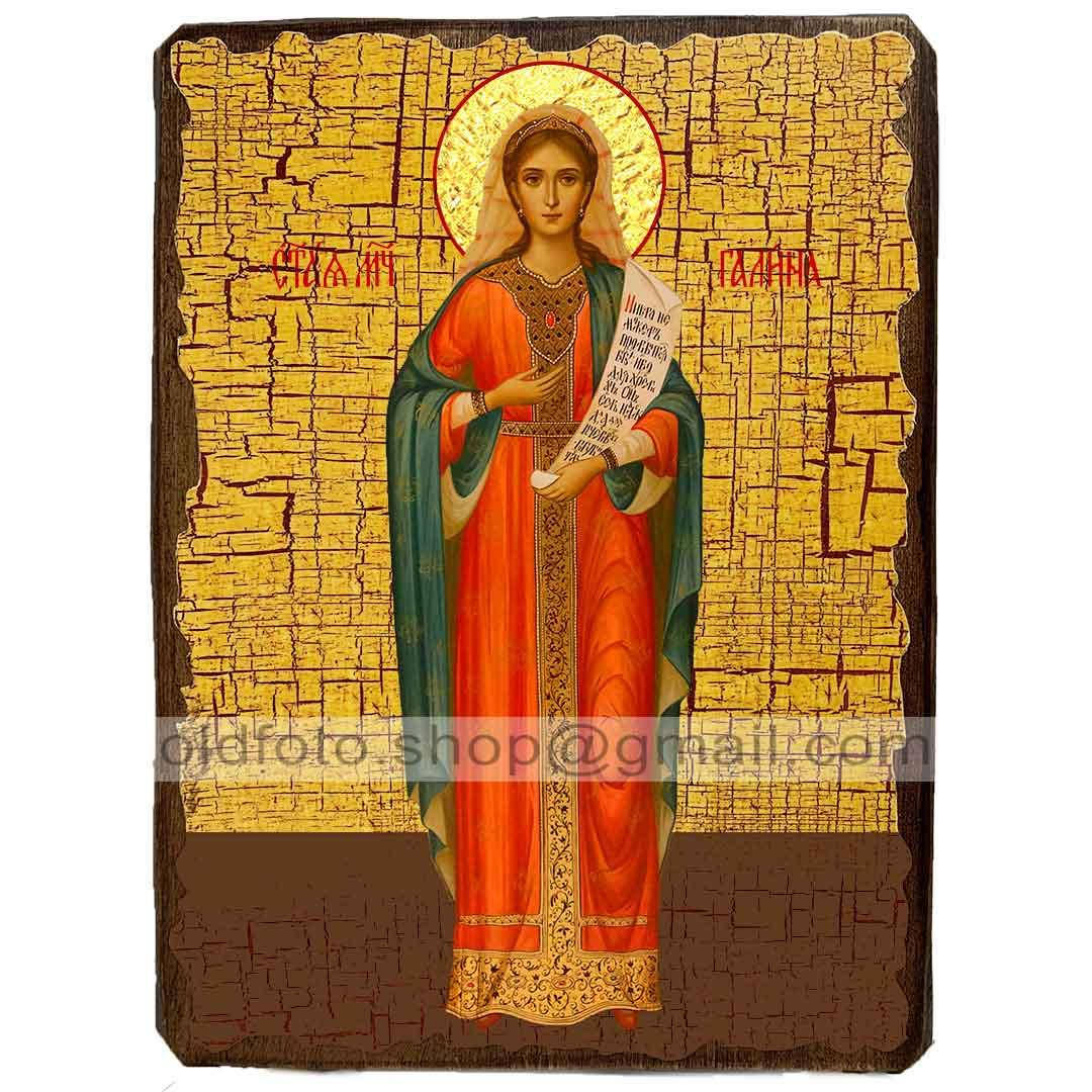 

Икона Галина Праведная ,икона на дереве 130х170 мм