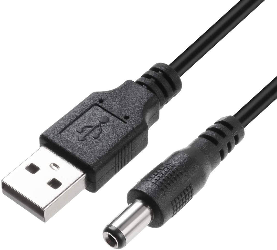 

Кабель питания Ugreen USB 2.0 - DC 5.5mm Charging cable 1м Black (DZ011), Черный