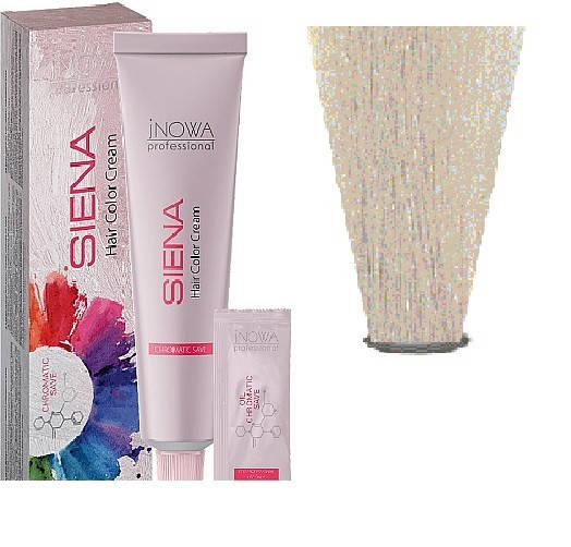

Стойкая крем-краска для волос Экстра яркий жемчужный блонд 12/8 SIENA Chromatic Save JNowa Professional