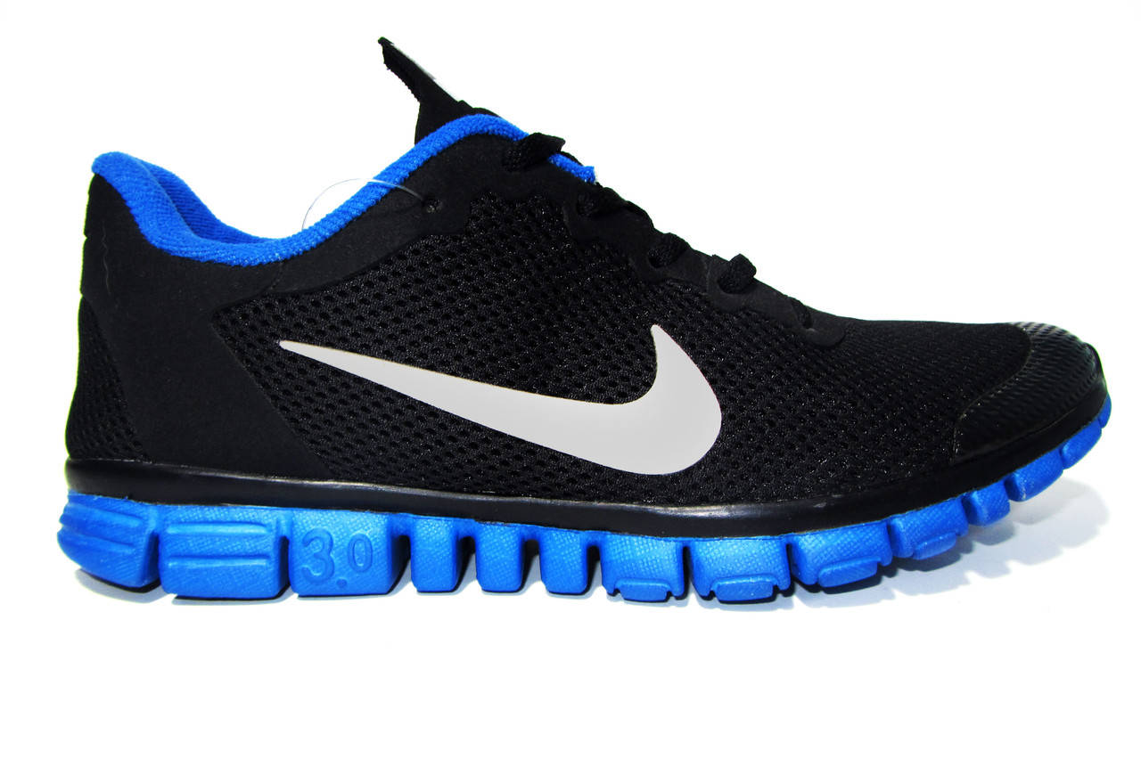 

Мужские беговые кроссовки NIKE Free Run 3.0, черные Р. 45, Черный