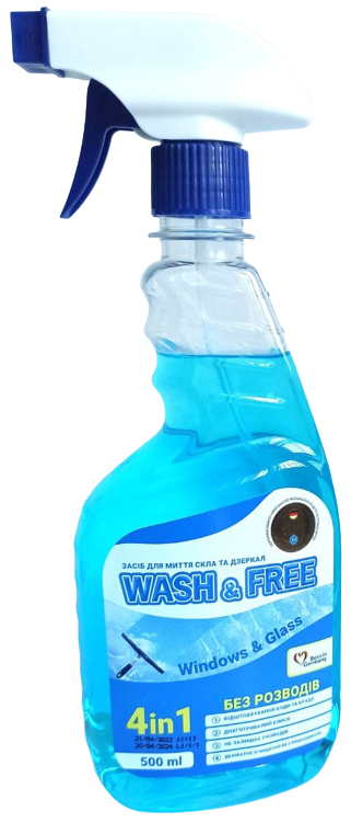 

Средство для мытья стекол Wash&Free 500 мл