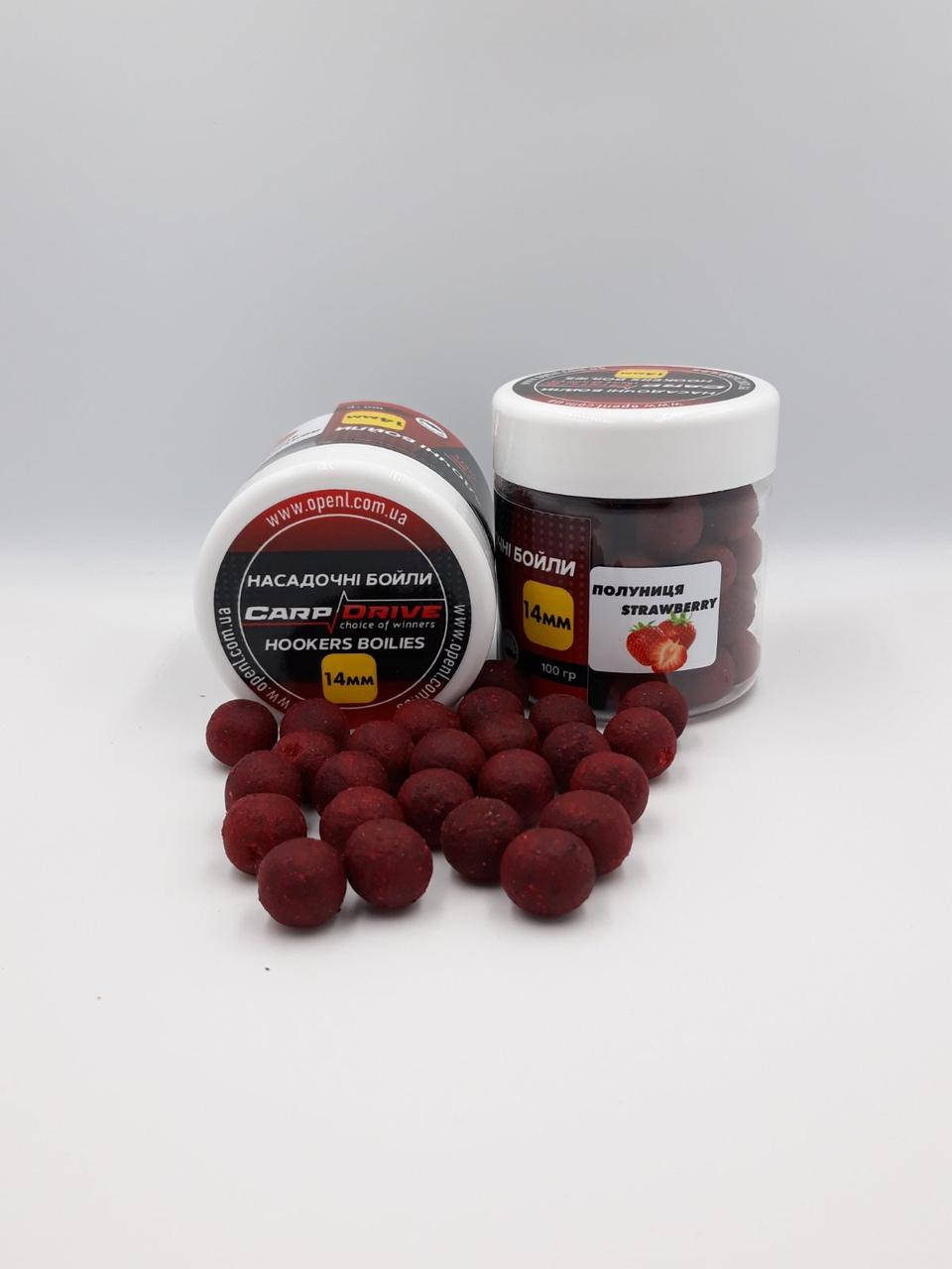 

Насадочные бойлы 14мм, вареные бойлы, бойлы Клубника (Strawberry) 14мм 100г