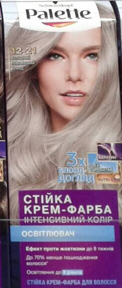 

Краска для волос Palette 12-21 Холодный платиновый блонд