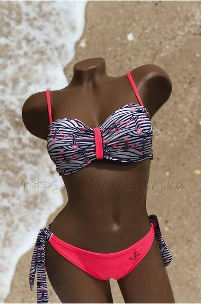 

Купальник женский раздельный бандо SAME GAME 2101 Бандо, 42, коралловый