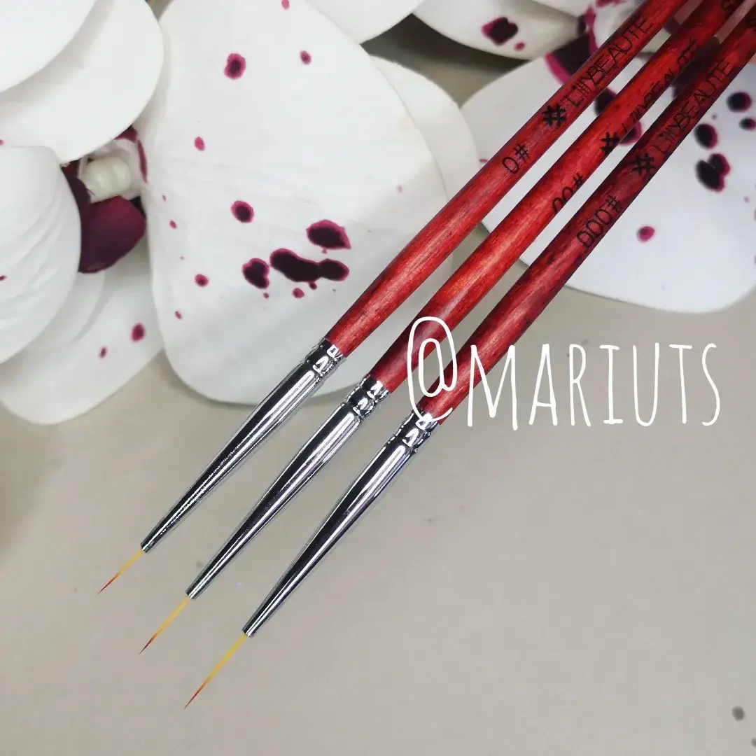 

Набор кистей для росписи ногтей Тонкие Длина ворса 0.7,0.9,1.1