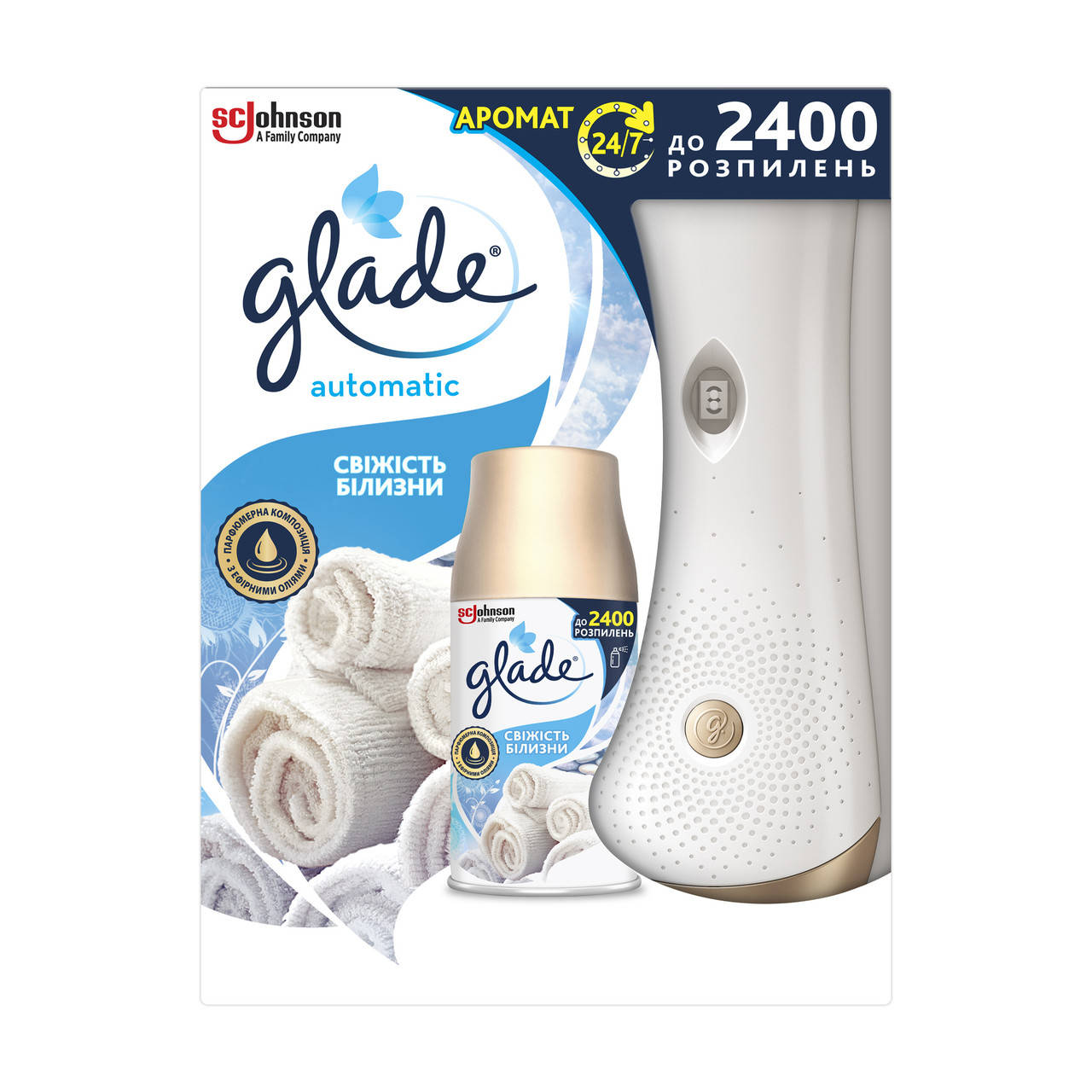 

Автоматический освежитель воздуха Glade Automatic 269мл.