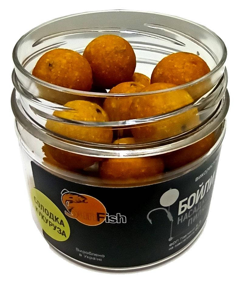 

Бойлы насадочные пылящие SunFish Сладкая Кукуруза 20mm 100g