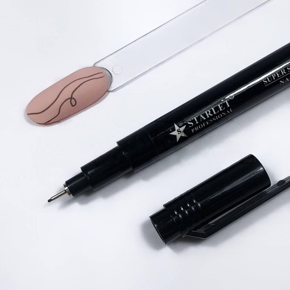 

Фломастер для рисования на ногтях, черный, Разные цвета