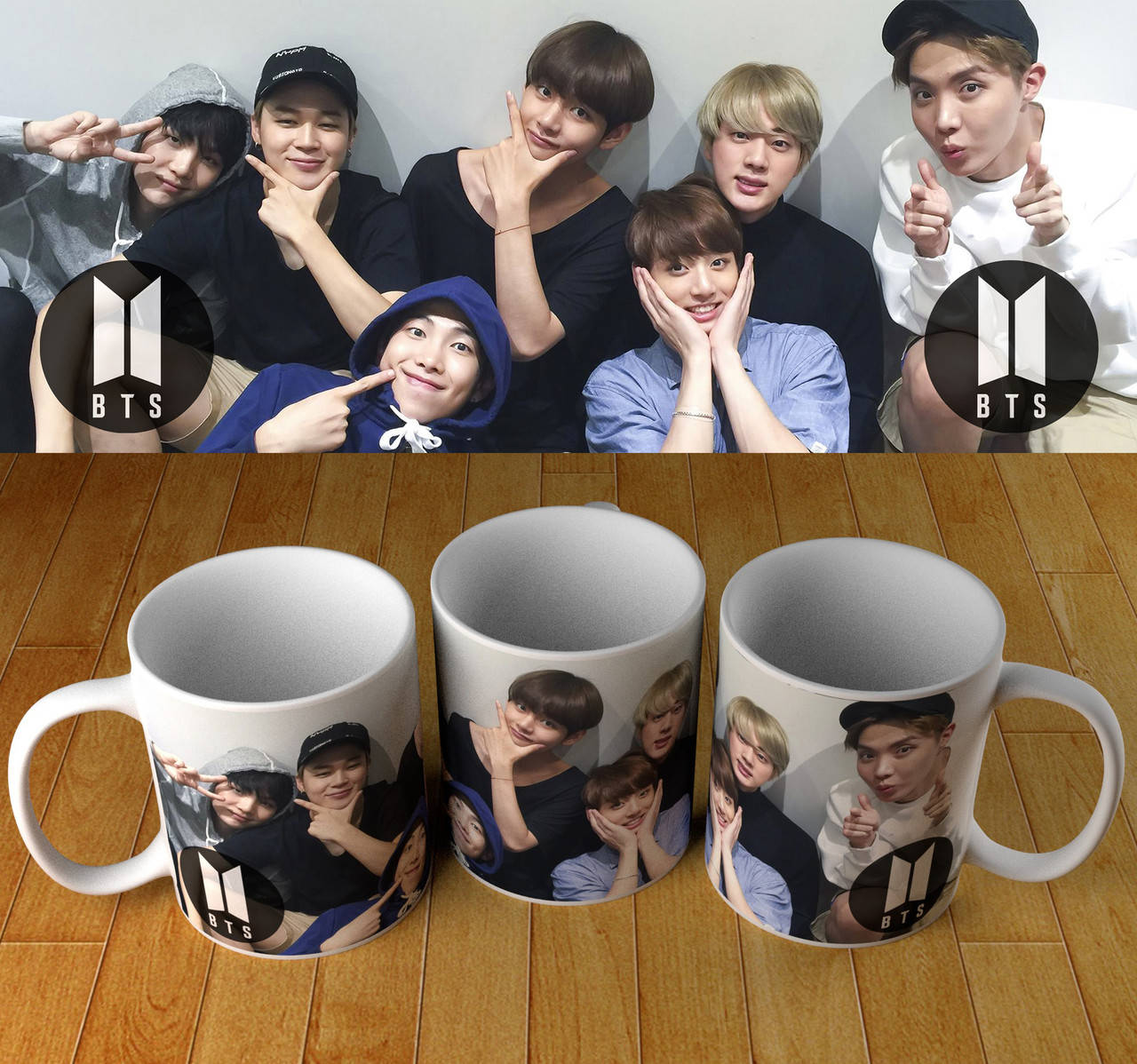 

Кружка BTS, друк на кружках, екокружка без запаху 3d-термодрук