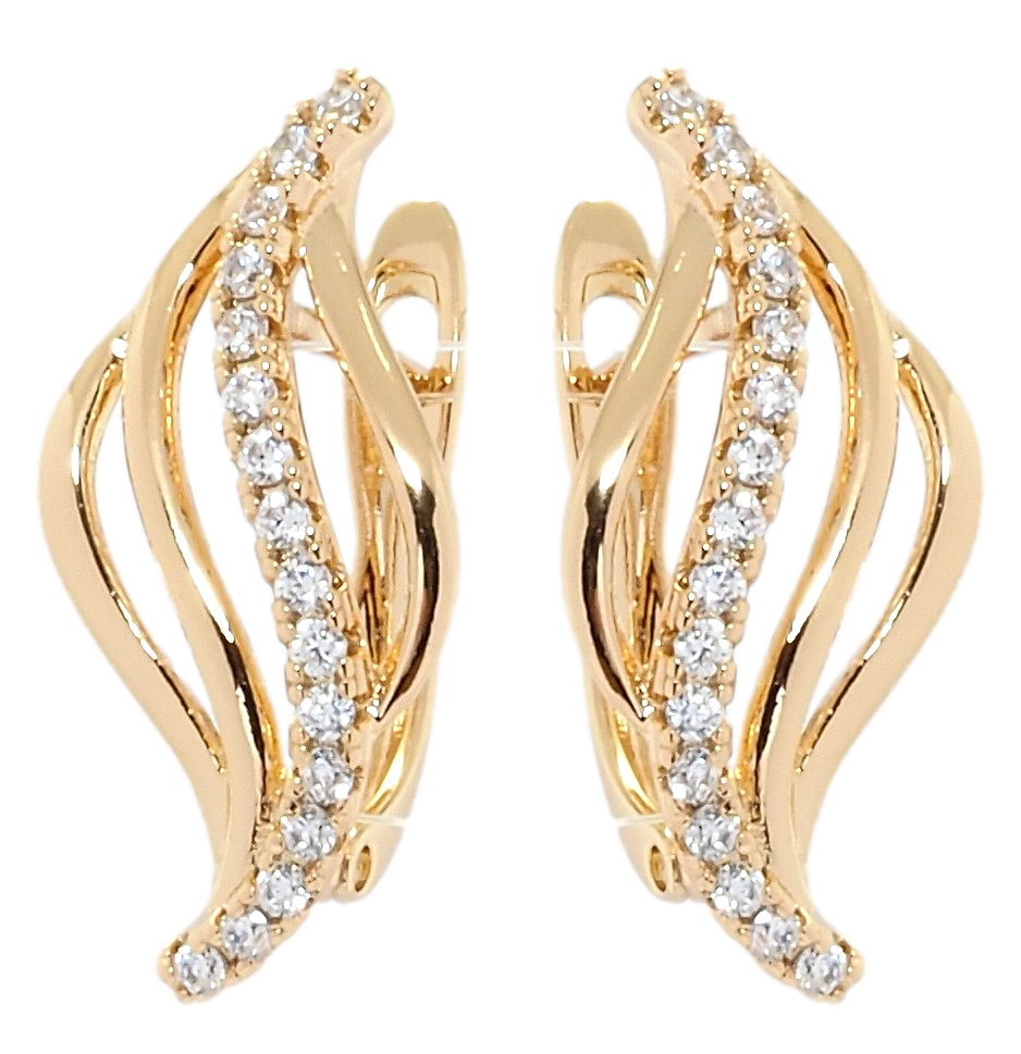 

Серьги Xuping Позолота 18K английский замок "Утонченность"
