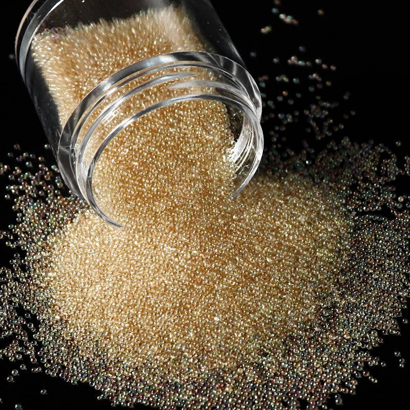 

(Цена за 20 грамм) Микробисер (бульонки) присыпка (размер ≈0.6мм) Цвет - Карамельный, Разные цвета