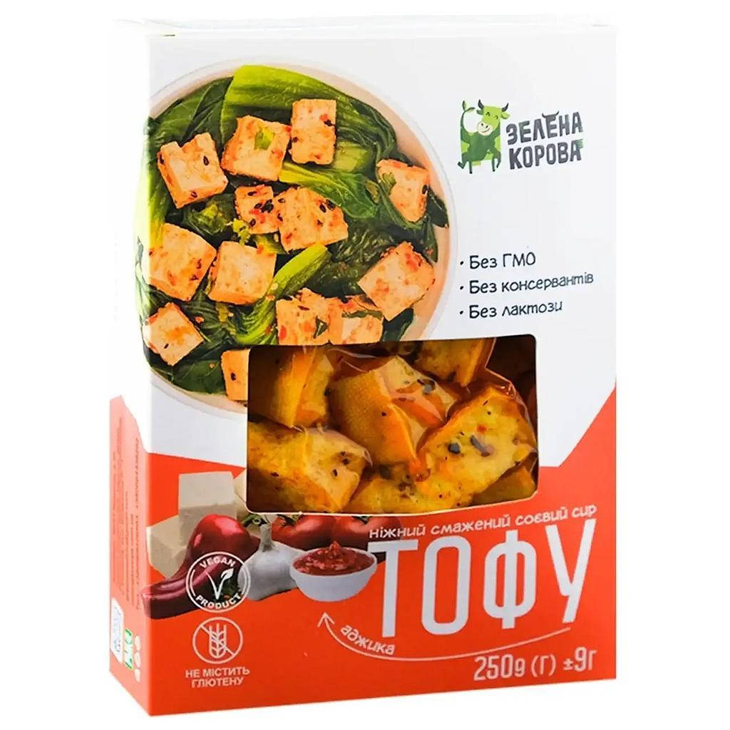 

Сир рослинний тофу смажений аджика 250г Зелена Корова