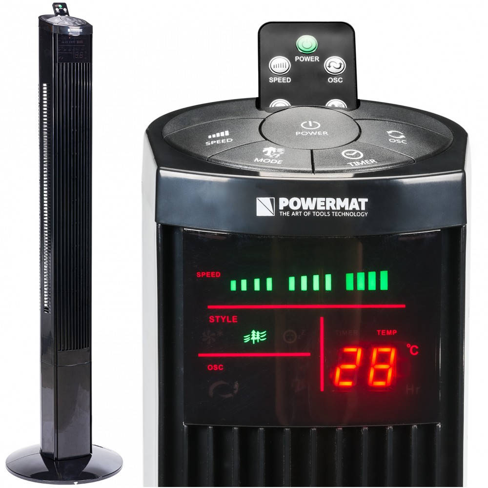 

Вентилятор колонный Powermat Onyx Tower-120 с таймером и пультом