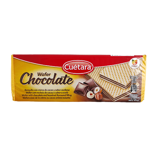 

Вафлі Куетара з шоколадом та горіхом Cuetara chocolate 150g 21шт/ящ (Код : 00-00004905)
