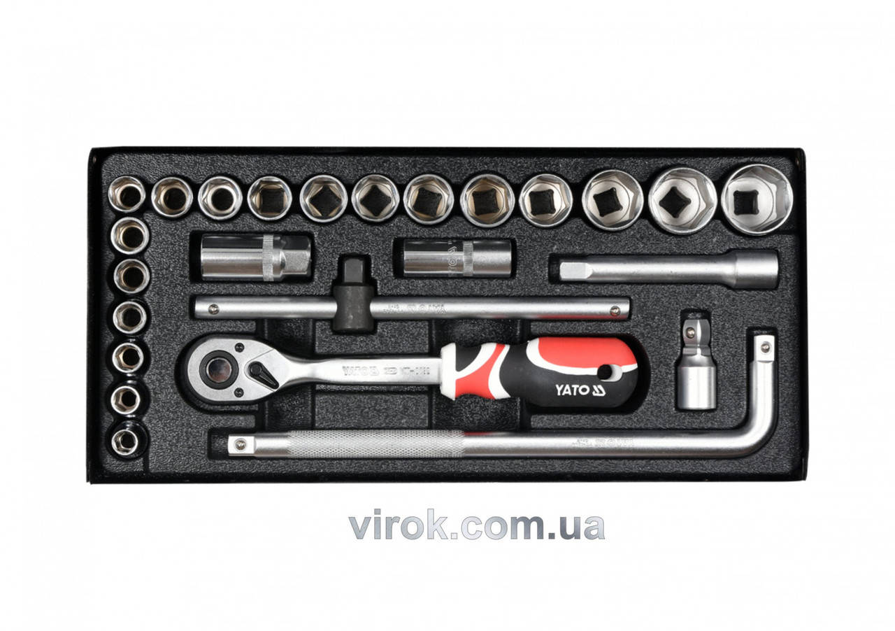 

Набор головок торцевых YATO 1/2" 25 шт YT-12671