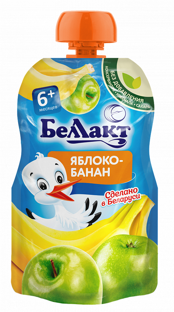 

Пюре Беллакт Gualapack из Яблок и Бананов от 6 месяцев 90 гр