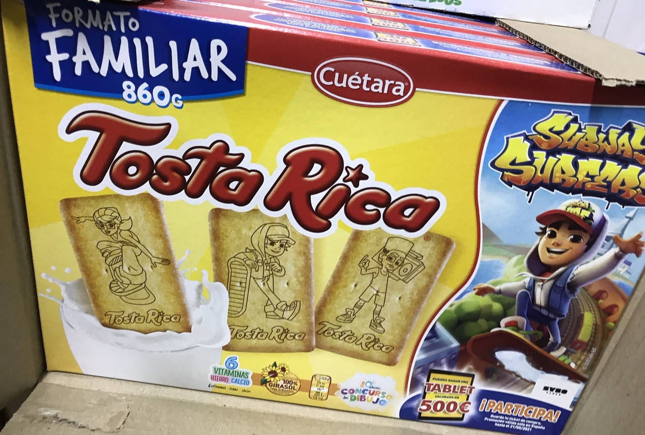 

Печенье бисквитное Cuetara Tosta Rica Subway Surfers 860 г Испания