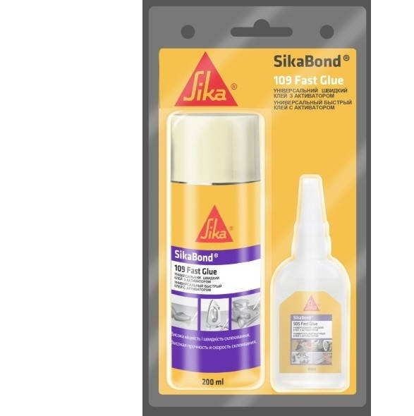

Клей универсальный цианокрилатный SikaBond-109 Fast Glue (50 г + 200 мл)