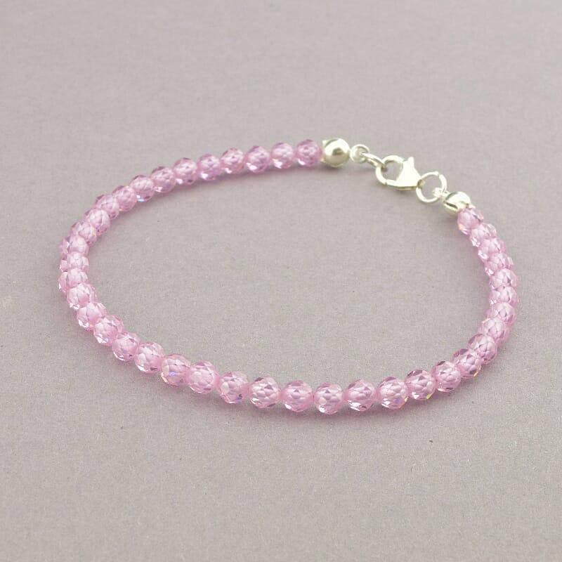 

105171 Браслет Циркон Серебро(925) 18,5 см.