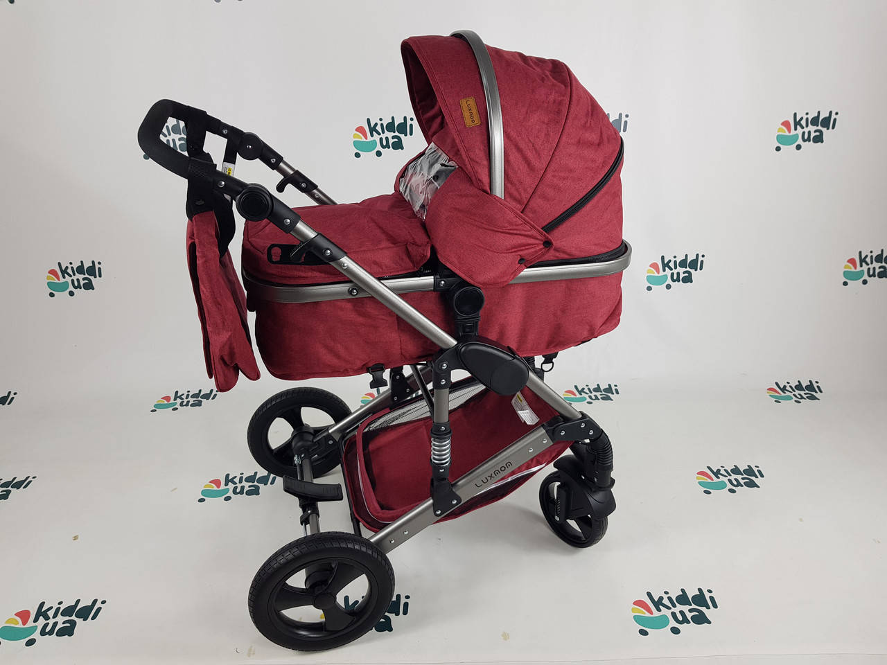 

Новинка Коляска-трансформер 2в1 Lux Mom бордовый цвет, Синий