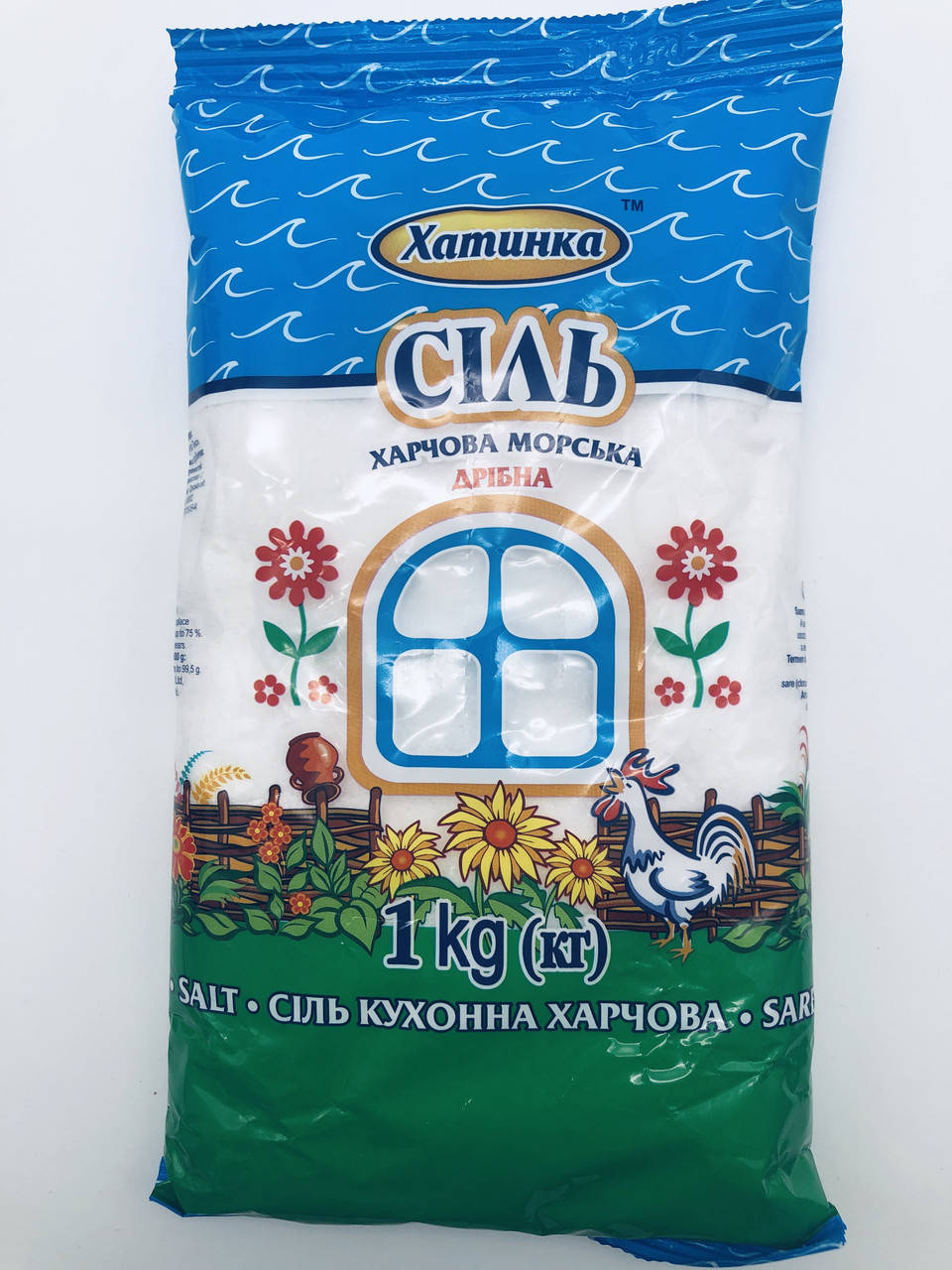 

Соль морская поваренная пищевая мелкая, 1 кг, Хатинка