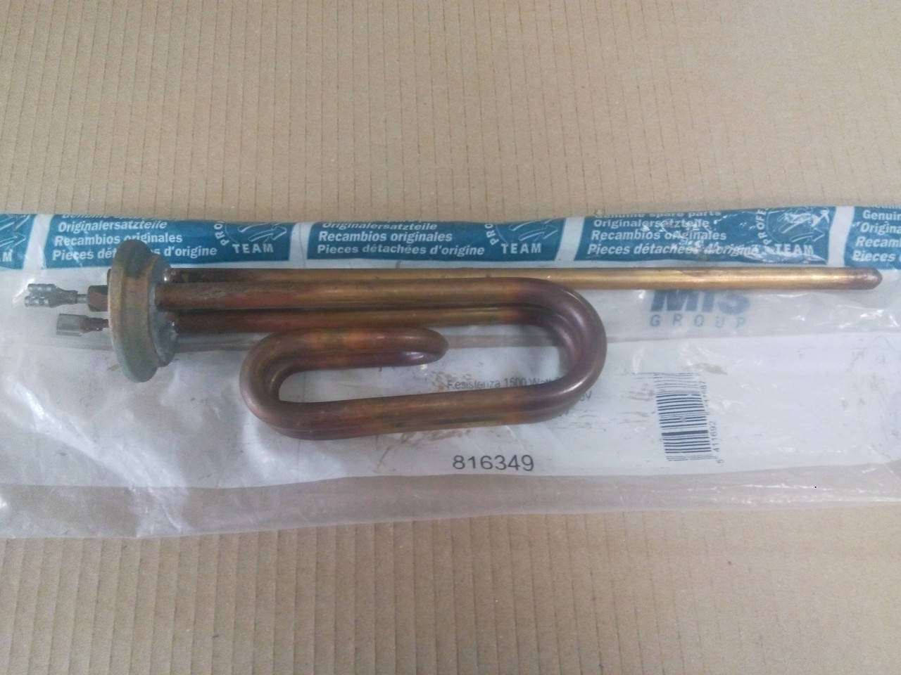 

Тэн водонагревателя Ariston1500W D=48mm, контакты L=30mm