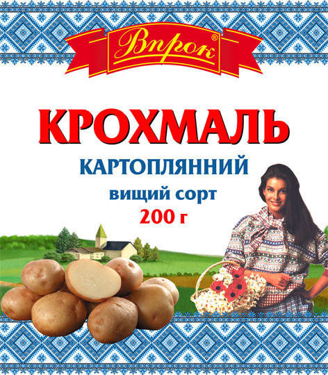 

Крахмал картофельный в/с 300 г ТМ "Впрок"