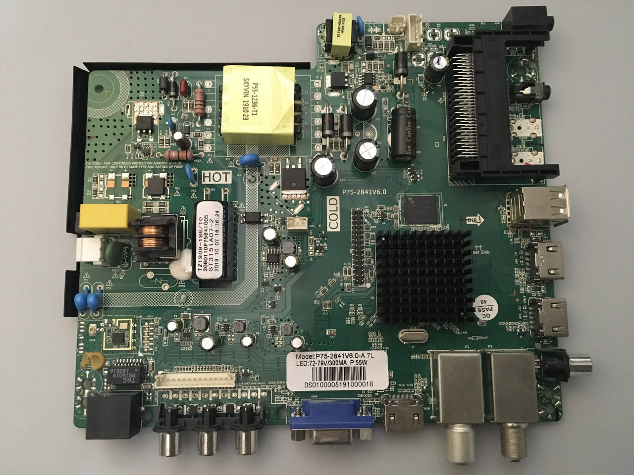 

TDLex LE32F2S P75-2841 v6.0 системная плата телевизора, новая, гарантия