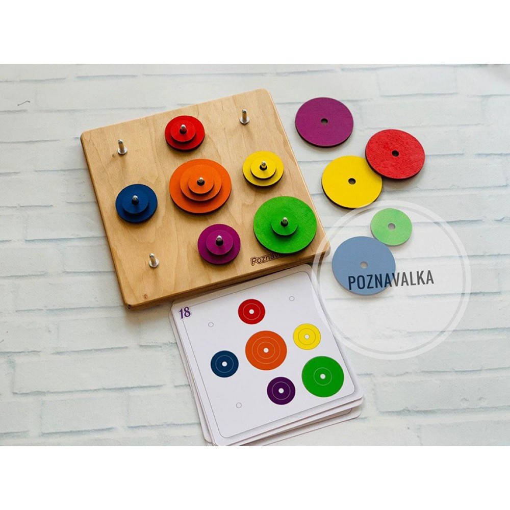 

Деревянная игра Игра с кольцами 2 уровень Познавалка 44092500 Poznavalka