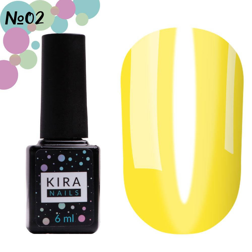 

Гель-лак Kira Nails Vitrage №V02 (желтый), 6 мл