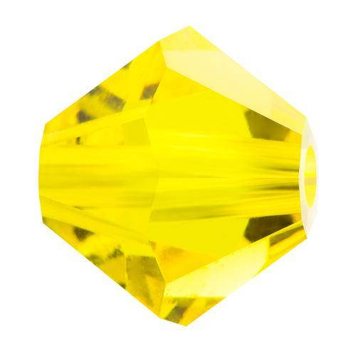 

Хрустальные биконусы Preciosa (Чехия) 3 мм Citrine, Желтый
