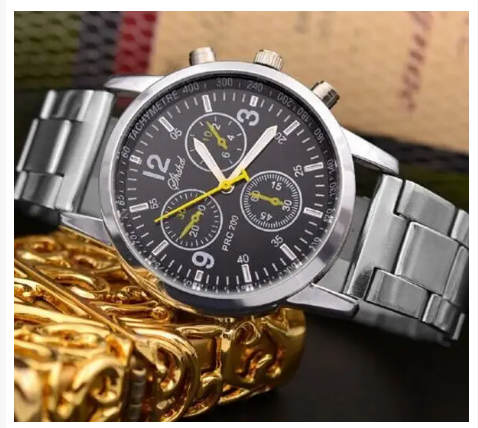 

Мужские популярные наручные часы Geneva Silver Black М 173