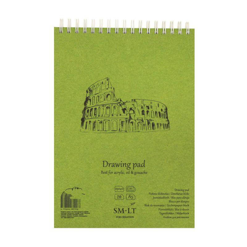 

Альбом для акрила и масла на спирали AUTHENTIC (DRAWING) А5, 290г/м2, 20л, белая бумага, SMILTAINIS