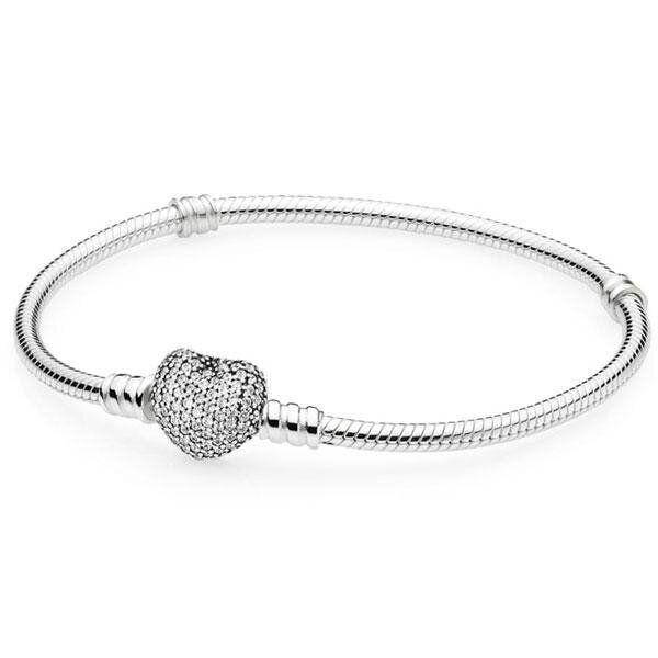 

Серебряный браслет Moments Сердце Pandora replika 590727CZ